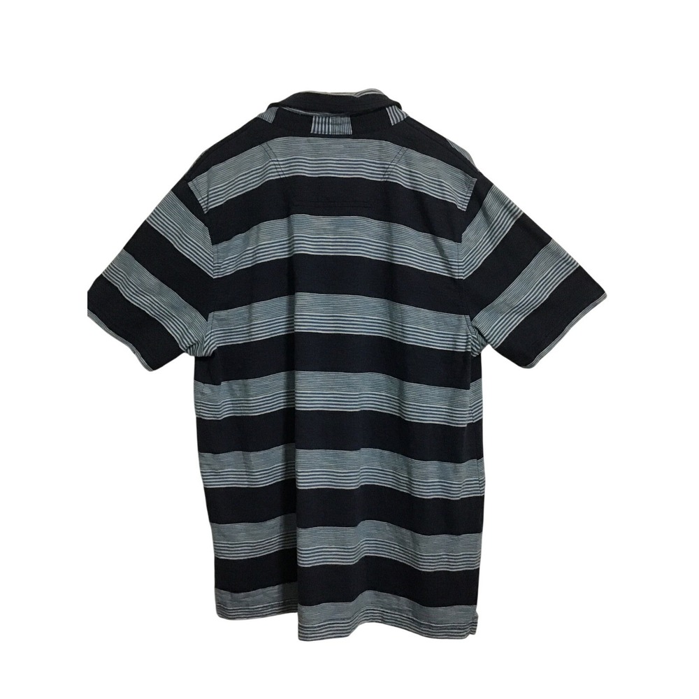 The North Face Polo Shirt Mens Large Blue Striped Short Sleeve Pocket Gorpcore - Picture 9 of 10